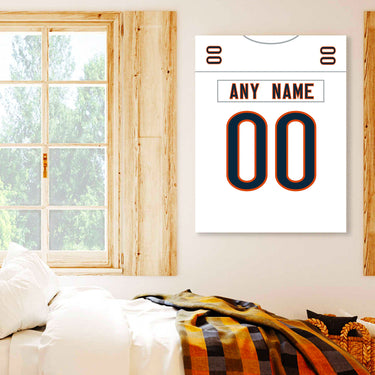 Chicago Jersey Custom Canvas Print Wall Art for Boy Girl Men Women Football Personalized Canvas Art